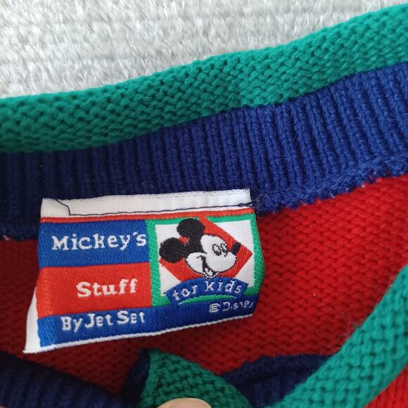 VTG Mickeys Stuff By Jet Set Knit Sweater Kids M 10/12 Mickey & Minnie Disney - Picture 5 of 11